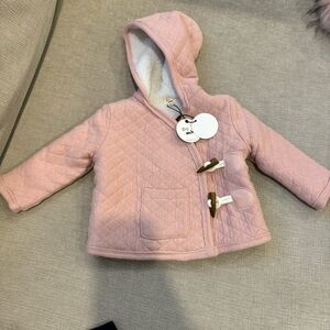 Pink Quilted Hooded Baby Jacket
